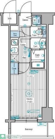 ガーラ・ステーション新宿御苑前の物件間取画像